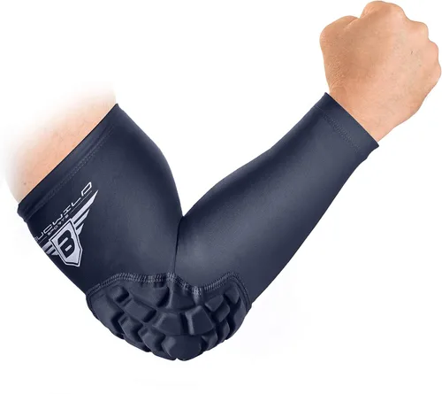Vista 3 de Bucwild Sports Padded Compression Elbow Arm Sleeves for Basketball, Football & Volleyball Youth & Adult Size Pads