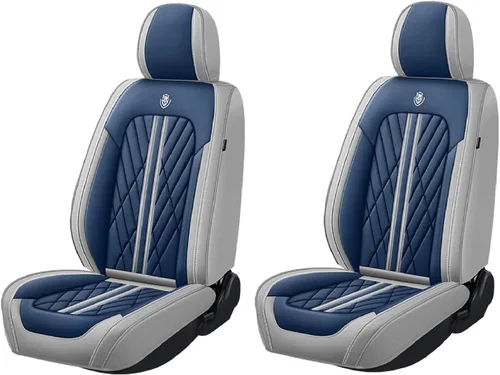 Vista 31 de Juego de fundas de asiento de automóvil de cuero nappa impermeables y transpirables de ajuste universal, cojín protector para vehículo automotriz