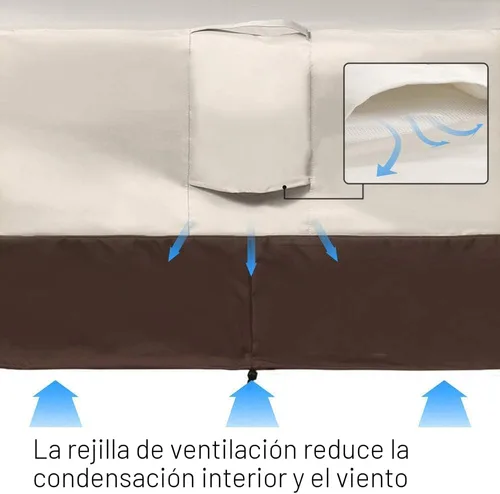 Vista 7 de Vailge Funda de sofá biplaza para banco de patio de 2 plazas, 100% impermeable, funda para muebles de patio con ventilación de aire, tamaño S beige