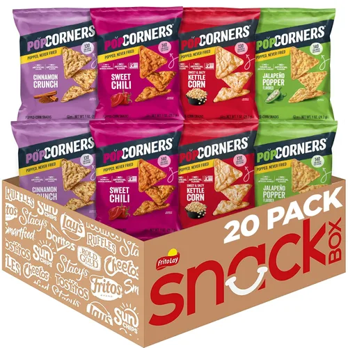 Vista 9 de PopCorners Snacks sin gluten, paquete variado de 3 sabores, bolsas de 1 onza (paquete de 20)