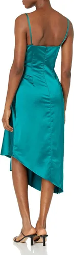 Vista 2 de HALSTON Nuri - Vestido de cóctel de satén para mujer