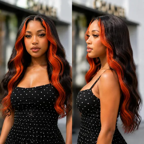 Vista 24 de Pelucas de cabello humano con encaje frontal 360 con cabello de bebé, pelucas de encaje frontal HD, densidad del 200%, pelucas de encaje frontal 360