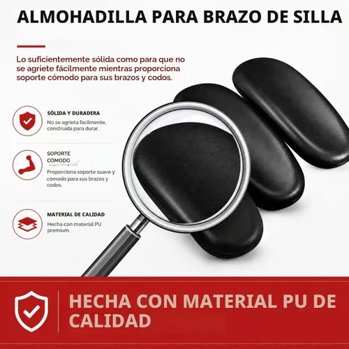 Vista 9 de Ketofa Reposabrazos de repuesto para silla de oficina, se adapta a todos los estilos de brazos con patrones de orificios de montaje de 4 pulgadas