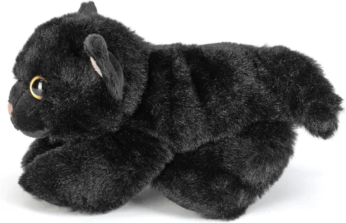 Vista 5 de Wild Republic - Peluche de gato negro, animal de peluche, juguete de peluche, regalos para niños, colección Hug'Ems, 7 pulgadas
