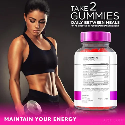 Vista 6 de rize labs - Gomitas Xtremefit Keto ACV para pérdida de peso avanzada, fórmula avanzada, suplemento de vinagre de sidra de manzana (120 gomitas)