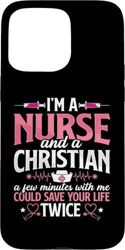 Vista 28 de iPhone 16 Christian Nurse Jesus God Funny Nursing RN LPN CNA - Funda para mujer