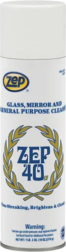 Vista 2 de Zep Aerosol limpiador sin rayas de 40 LV - 18 onzas (caja de 12) 322901 - Limpiador de vidrio, espejo y uso general - Disponible para enviar a