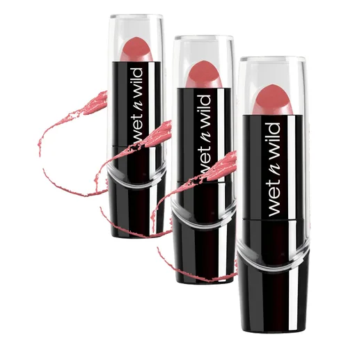 Vista 39 de wet n wild - Lápiz labial con acabado sedoso, color labial hidratante rico y acumulable, formulado con vitaminas A, E y macadamia para una Un breve