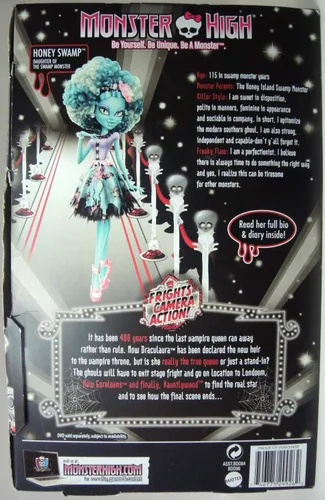 Vista 7 de Mattel Monster High Frights, Camera, Action! Muñeca Belle Honey Swamp