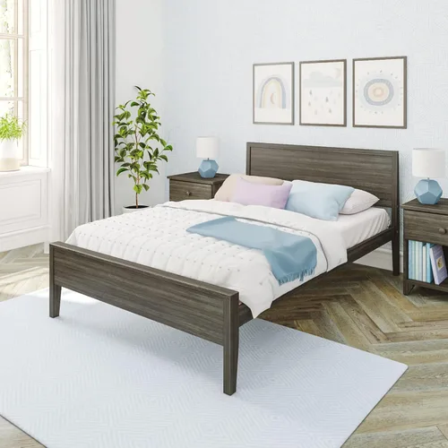 Vista 10 de Max & Lily Cama Full, Marco de Cama Full de Madera Maciza con Cabecera de Panel, Cama Full para Niños con Soporte de Listones de Madera, No Necesita