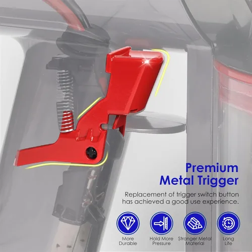 Vista 3 de Interruptor de gatillo de metal mejorado compatible con aspiradora Dyson V7 V8 Accesorios de reparación de SV10 SV11, piezas de recambio del botón