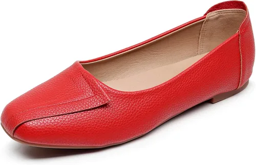 Vista 29 de VenusCelia - Zapatos bajos de baile para mujer Beige (Beige PU)