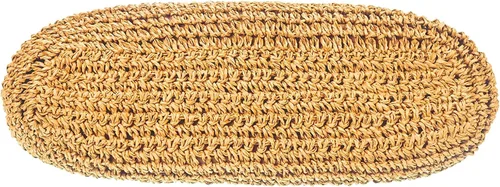 Vista 4 de JI YA LI Bolso de playa de paja suave tejida a mano, bolso de mano casual vintage de ratán bolso de mano bohemio Wowen Tote Basket Bolsa