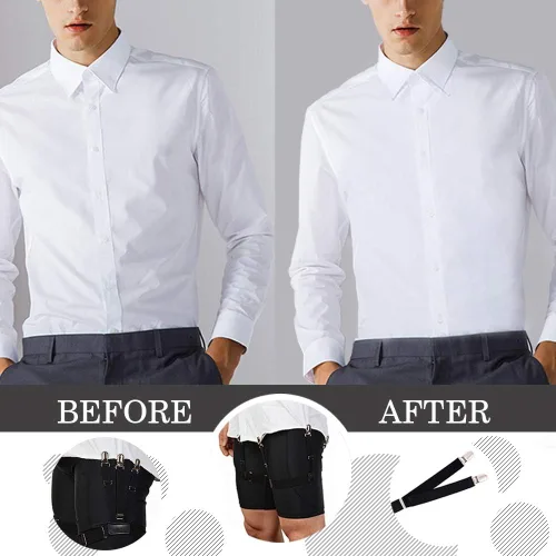 Vista 3 de Correas de liga elásticas ajustables para camisa de hombre