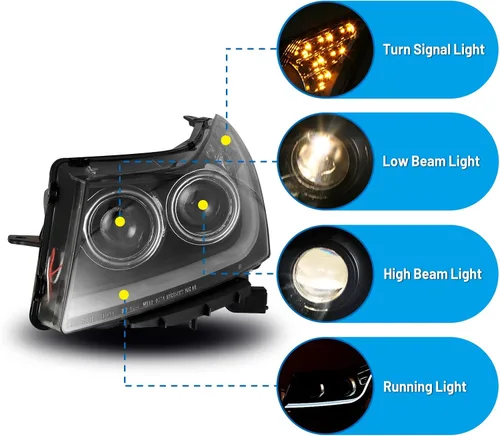 Vista 3 de Faros delanteros LED aptos para Chevy Cruze Chevrolet 2011, 2012, 2013, 2014, 2015, 2016, 2016, faros delanteros, 1 par