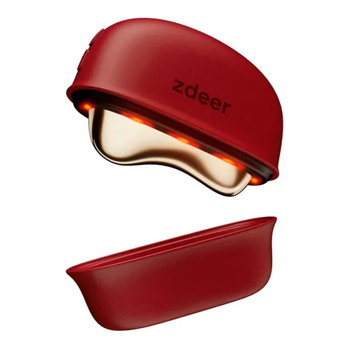 Vista 12 de ZDEER GS5 - Herramienta eléctrica calentada Gua Sha, masajeador facial de Rosa