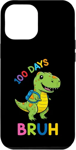 Vista 26 de Bruh 100 Days of School Dinosaur Kids Girls Boys Case for iPhone 17