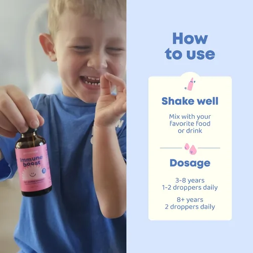 Vista 6 de JoySpring Immune Drops - Suplemento de apoyo a la inmunidad para niños (1 onza líquida, 30 porciones) con líquido orgánico de saúco, equinácea, raíz