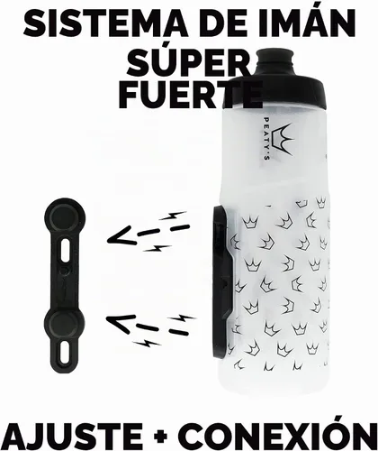 Vista 5 de [Usado] Peaty's Fidlock Lockin - Botella de agua magnética para bicicleta y soporte
