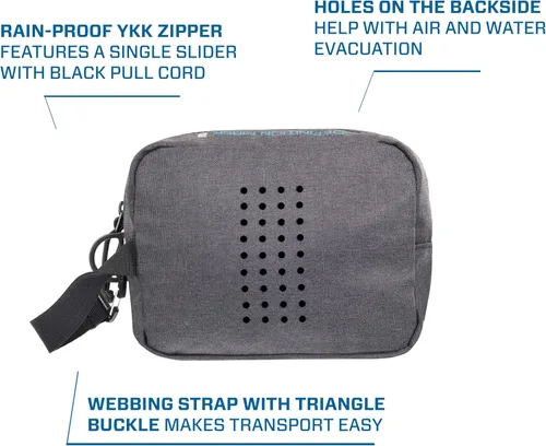 Vista 5 de SCUBAPRO Definition Mask 2 - Bolsa de buceo con correa para equipo de buceo, tela gris de dos tonos reciclada de primera calidad