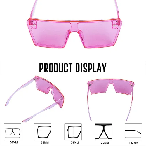 Vista 3 de JFOEIJG 2185 Rectángulo Gafas de Sol para Mujeres Retro Conducción Gafas Vintage Moda Cuadrado Marco UV400 Protección