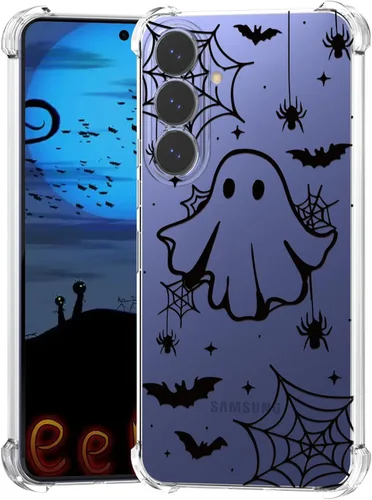 Vista 21 de Funda de Halloween para Google Pixel 7 Clear Ghost Fashion Designs, delgada y a prueba de golpes, funda protectora para teléfono para mujer, diseño