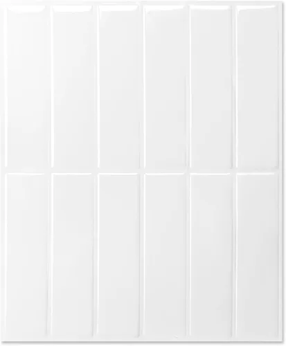 Vista 11 de LONGKING 10 hojas azules de despegar y pegar para pared de cocina, azulejos de pared contra salpicaduras de cocina, azulejos impermeables para baño