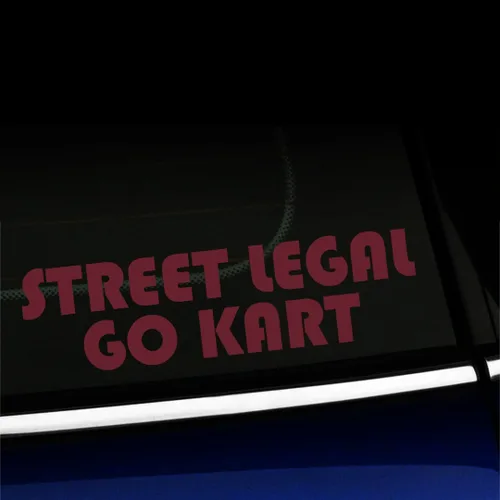 Vista 2 de Street Legal Go Kart - Calcomanía de vinilo para Mini Cooper, color a elegir - [azul azul]