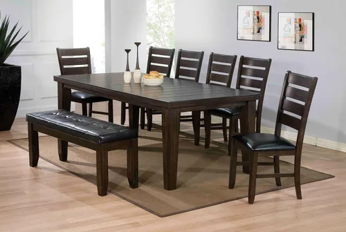 Vista 2 de Acme Urbana Mesa de comedor rectangular extensible de madera en color espresso