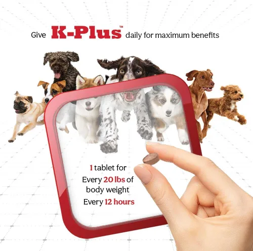 Vista 9 de K-Plus Citrato de Potasio Plus Suplemento de Arándano para Perros - Remedio para UTI Tabletas Masticables - Apoya la Salud de la Vejiga - Para Todas