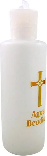 Vista 3 de Gold Cross Spanish Agua Bendita - Botella de agua bendita con tapa abatible, 4 onzas, paquete de 3
