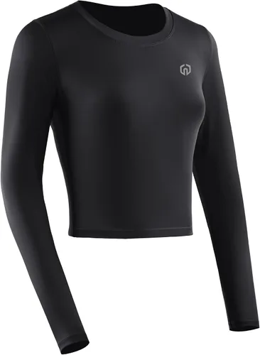 Vista 4 de NELEUS Paquete de 3 camisetas deportivas de compresión para mujer