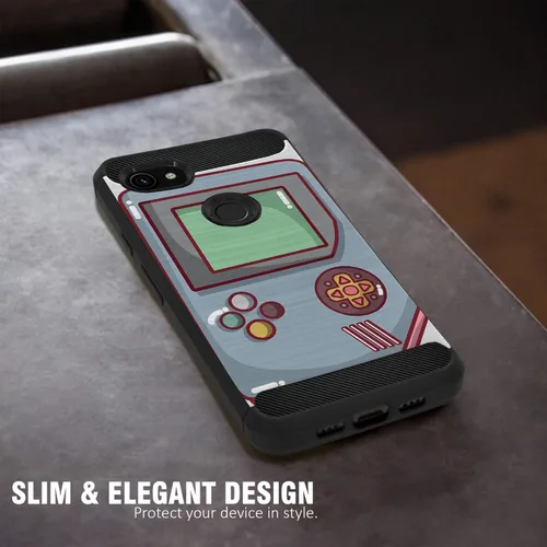 Vista 4 de CasesOnDeck - Funda compatible con Google Pixel 3A (2019) - Funda con diseño de TPU con patrón pictórico, flexible, delgada y elegante