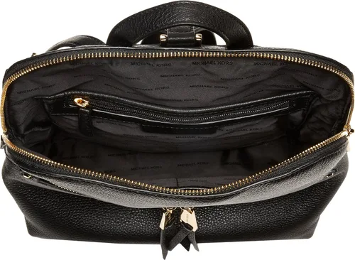 Vista 3 de MICHAEL Michael Kors Rhea - Mochila mediana delgada con cremallera, color negro, talla única
