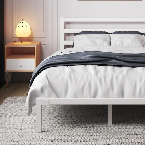 Vista 7 de LoVinson Armazón de Cama Tamaño Queen, Armazón de Cama de Plataforma de Servicio Pesado con Base de Metal Resistente, Almacenamiento Bajo la Cama
