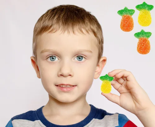 Vista 8 de Fruidles Gomitas de piña ácida, gomitas deliciosas con sabores de frutas (2.2 libras)