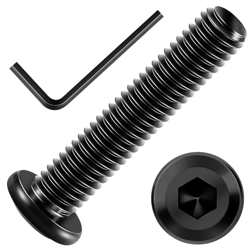 Vista 34 de Mywish M5 x 8mm 20 piezas de tornillos de cabeza plana con rosca hexagonal, pernos de acero inoxidable 304 para muebles con rosca completa, óxido