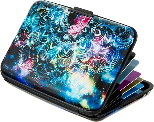 Vista 2 de Cartera de metal para tarjetas de crédito en aluminio con bloqueo RFID para hombres y mujeres