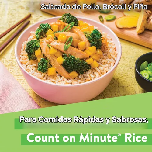 Vista 7 de Arroz integral Minute, arroz integral instantáneo para comidas rápidas, caja de 28 onzas