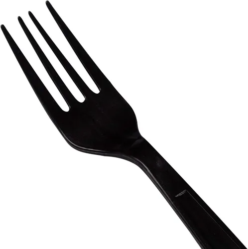 Vista 3 de Karat Tenedores de plástico resistentes envueltos individualmente, tenedores desechables resistentes para restaurantes y camiones de comida