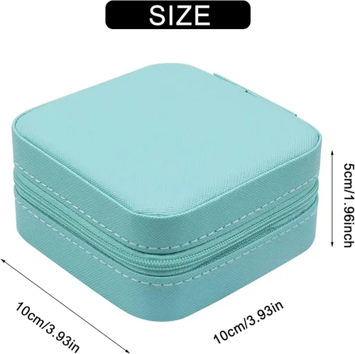 Vista 7 de Joyero personalizado con nombre, joyero de viaje portátil personalizado, organizador de joyas de cuero, cajas de dama de honor, boda, regalo