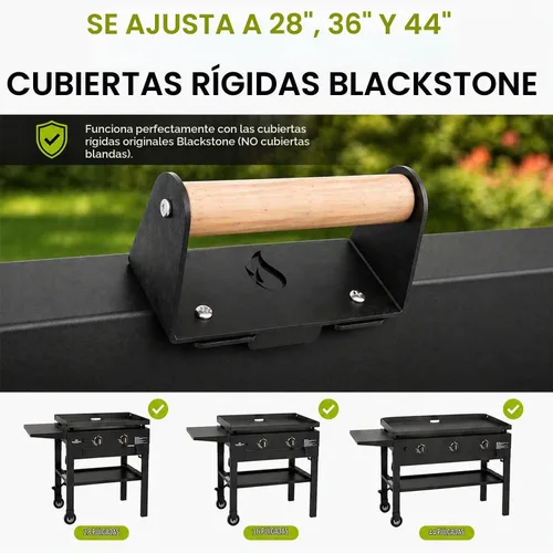 Vista 6 de Kit de mango y bisagra para parrilla Blackstone de 28" 36" 44" bisagras de Negro