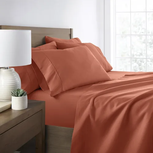 Vista 19 de Juego de sábanas de 6 piezas de Linen Market, color gris claro, tamaño King