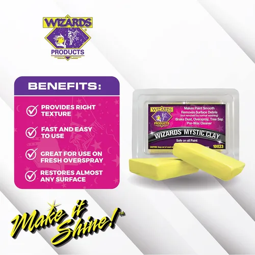Vista 2 de Wizards Barra de arcilla mística – Bloque de arcilla flexible y fácil de remodelar – Removedor de suciedad y savia de superficie para detalles