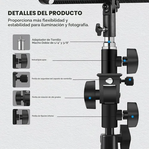 Vista 6 de WELLMAKING Soporte de montaje de flash de cámara en forma de U para luz