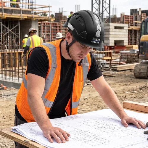 Vista 6 de Hard Hats Construction Safety Helmet, LOHASTAR Work ANSI Z89.1 Approved OSHA Hardhat Construction Helmet