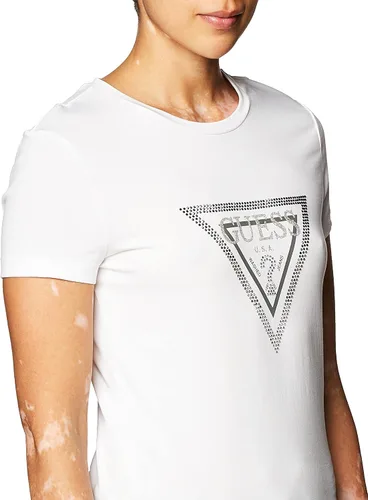 Vista 2 de GUESS Camiseta de manga corta con cuello redondo para mujer