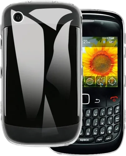 Vista 2 de Funda y cordón para BlackBerry 8520 Curve - transparente+negro Funda transparente + cordón negro