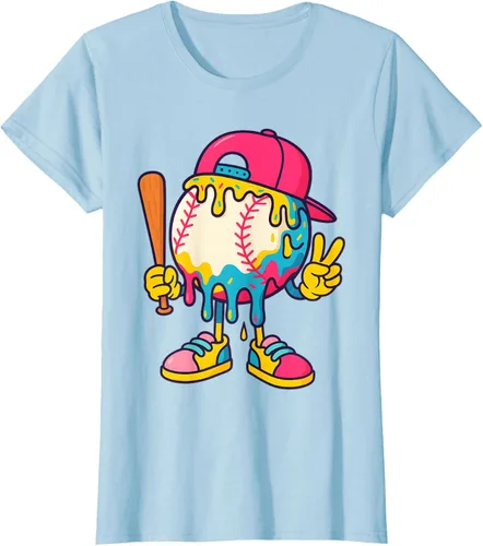 Vista 24 de Camiseta de béisbol Ice Cream Drip Youth Back To School Baseball Stuff