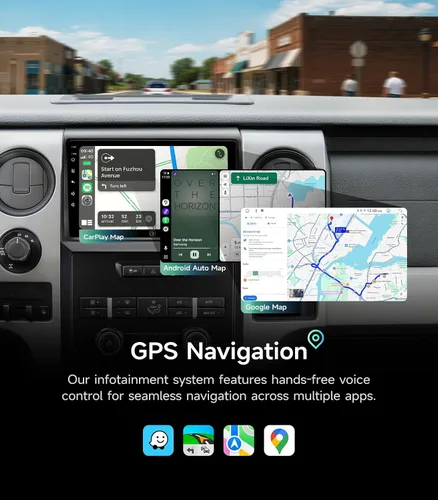 Vista 8 de Estéreo de radio de coche para Ford F150 2009-2014, inalámbrico CarPlay